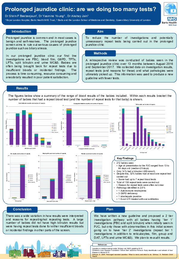 Prolonged Jaundice Clinic: Are We Doing Too Many Tests?