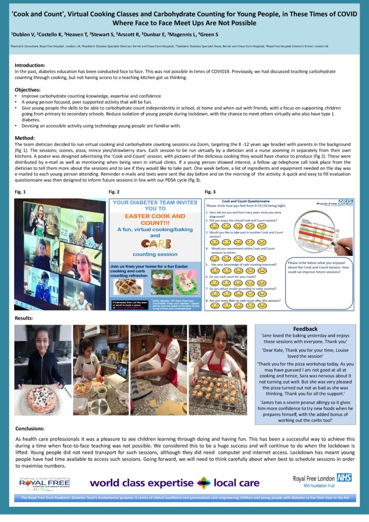 ‘Cook and Count’ – Virtual Cooking Classes and Carbohydrate Counting for Young People