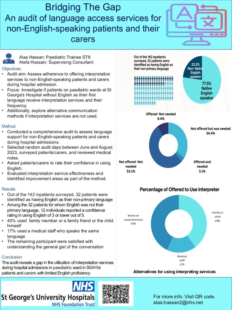 Bridging The Gap: An audit of language access services for non-English-speaking patients and their carers