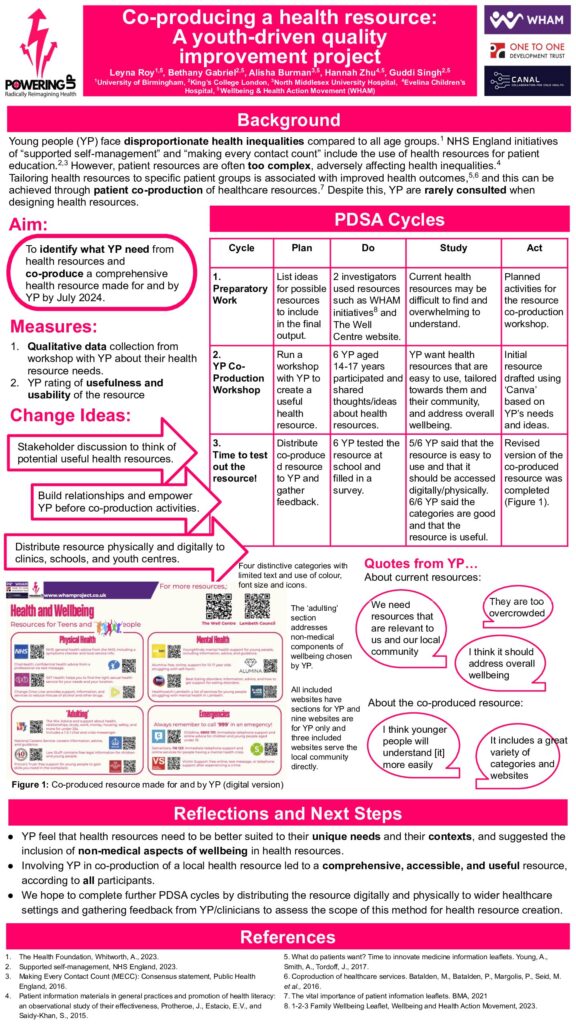 Co-producing a health resource: A youth-driven quality  improvement project